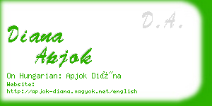 diana apjok business card